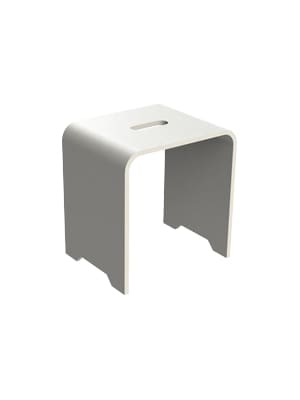 כיסא AVONITE DESIGN למקלחת גדול לבן עם חור 31*38.5*40