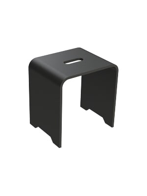 כיסא AVONITE DESIGN שחור למקלחת גדול עם חור 31*38.5*40
