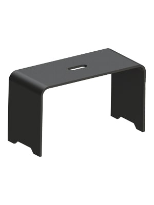 כיסא AVONITE DESIGN שחור למקלחת גדול עם חור  38*70*31